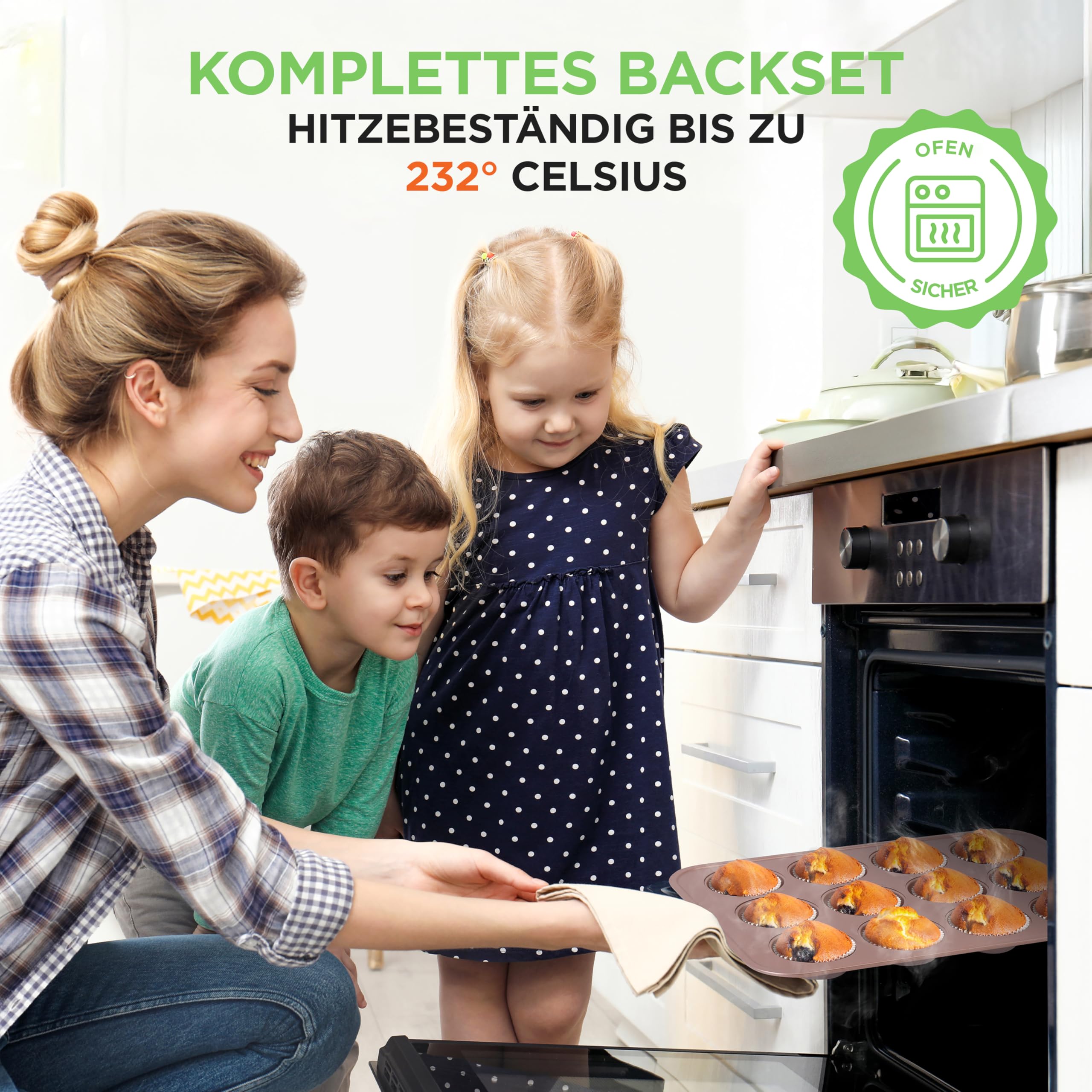 20-teiliges Non-Stick-Saucepan, Pfannen- und Backformset - Kochset PFOA/PFOS frei für Gas, Strom, Keramik und Induktion - Enthält Pfannen, Töpfe, Backdosen, Laibdose, Muffinform