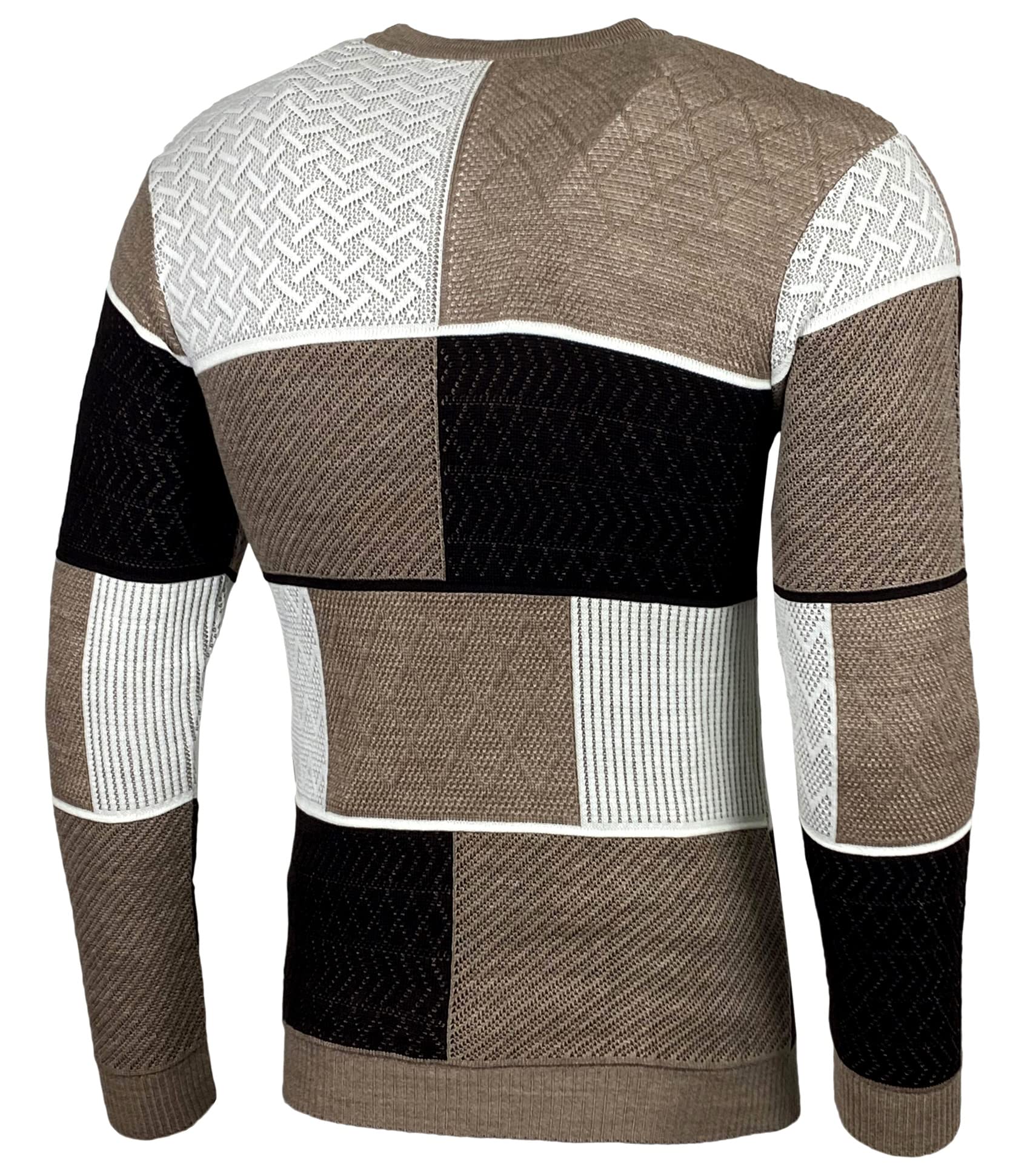 Herren Slim Fit V-Neck Knitted Jumper Rundkragen Moderne Herren Black Jumper Langarmärmel in feinem Knit Sweatshirt