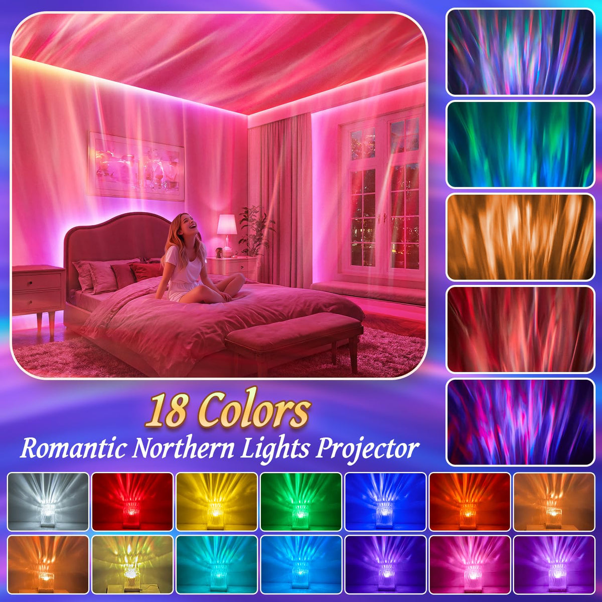 Sternenhimmel Projektor 18 Color Geschenke für Frauen mit Geschenkbox