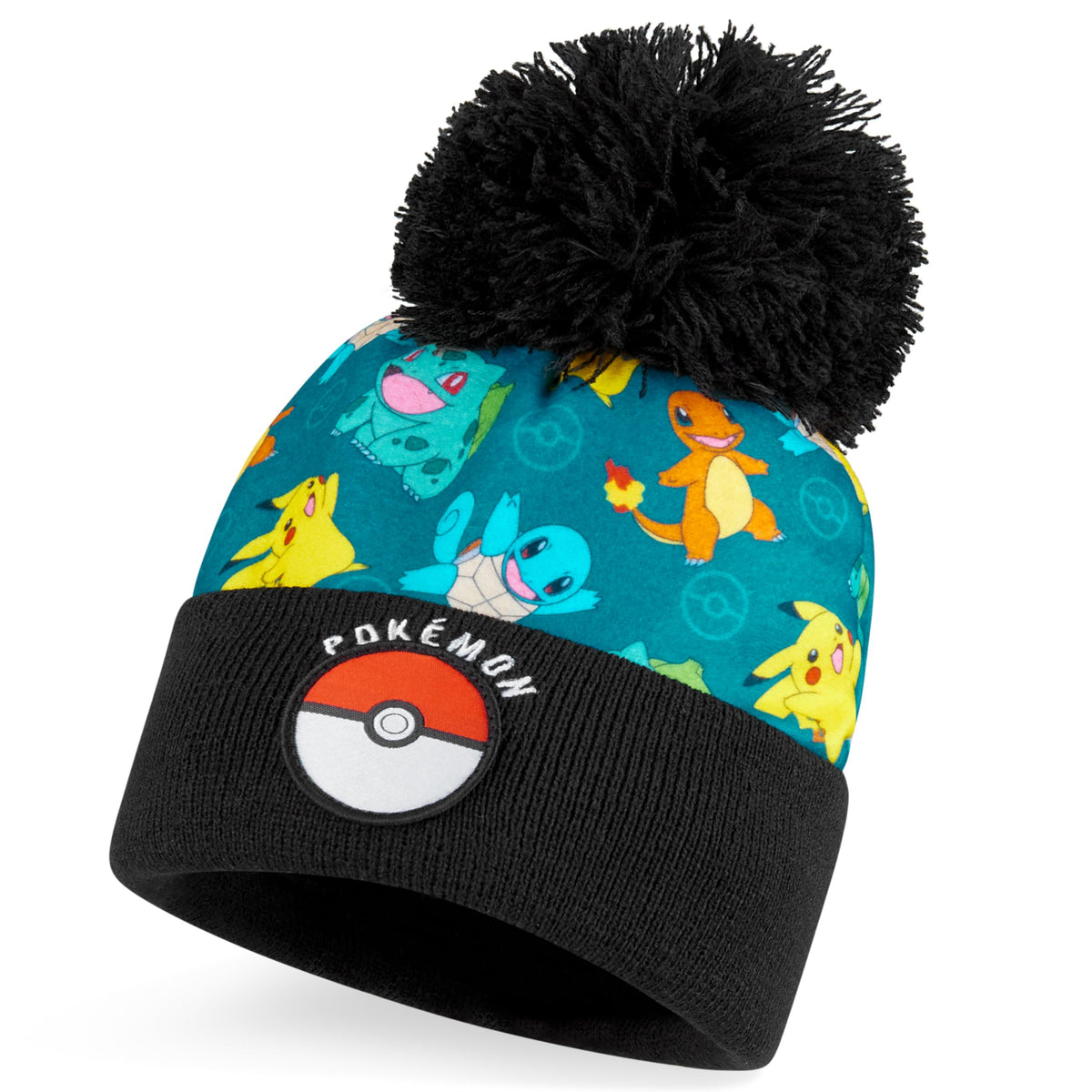 Pokemon Mütze, Schal & Handschuhe Jungen 4-12 Jahre, 3 Stück Warme Kinder Winter Set für kalte Tage, Anime Geschenke für Jungen
