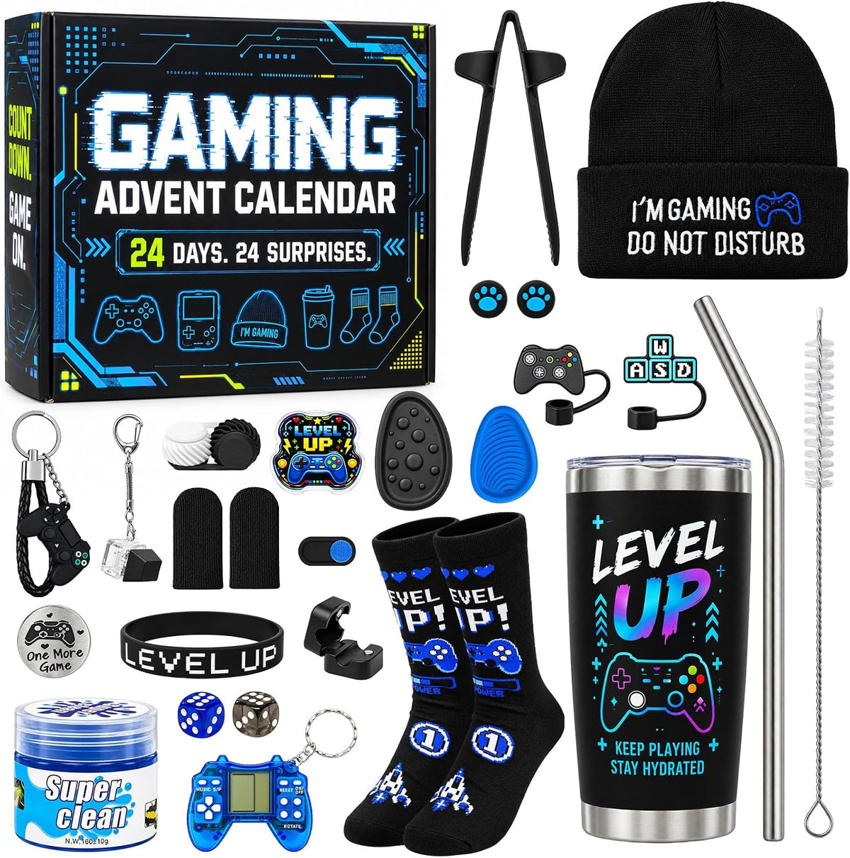 Gaming Adventskalender 2026 Teenager mit Umfangreiches Gamer Geschenkset