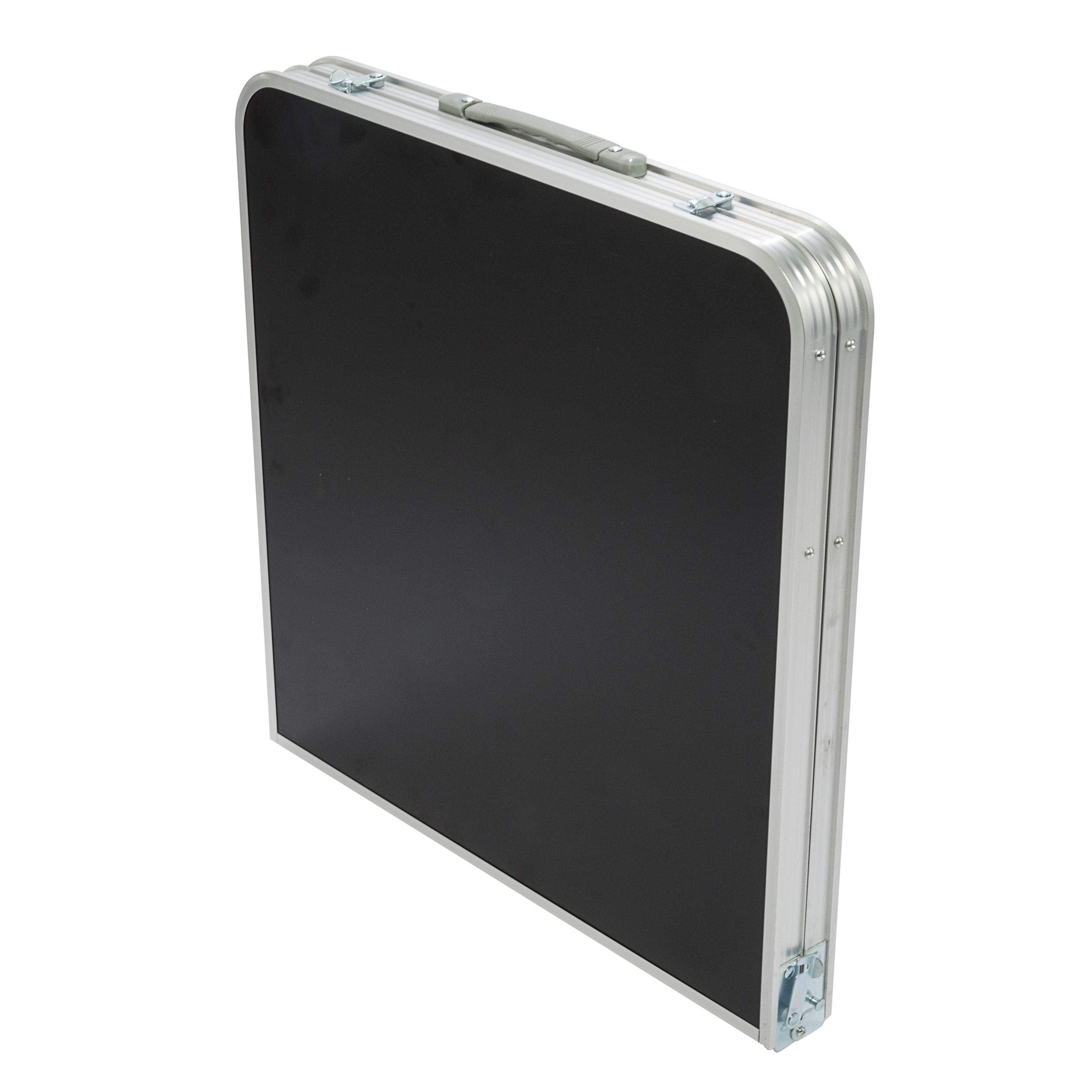 Multifunktionaler Klapptisch, für Camping, Märkte, Tapetentisch, für Feste im Garten, höhenverstellbar, schwarz