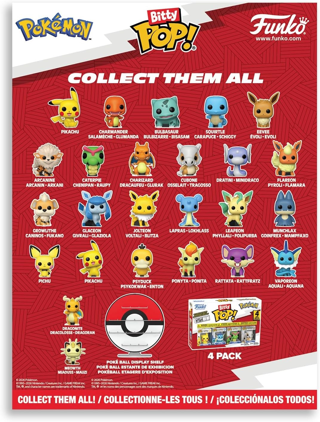 Pokemon - Adventskalender - 24 Tage voller Überraschungen - Sammelbar Vinyl Mini Figures - Mystery-Box - Geschenkidee - Weihnachts-Countdown