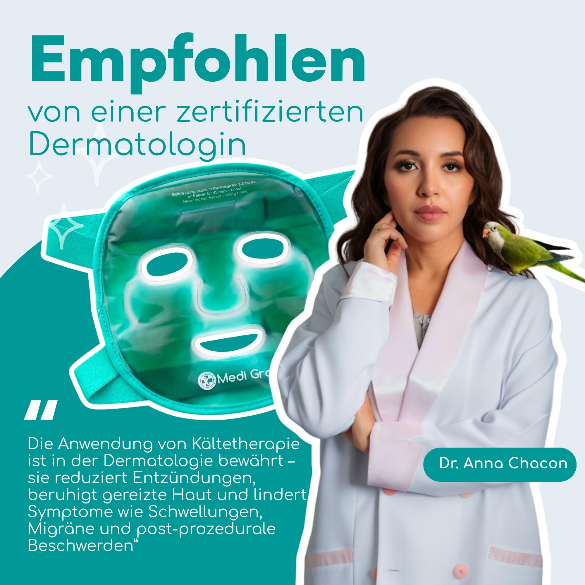 Kühlmaske Gesicht und Kühlende Augenpads – Augenmaske Kühlend mit Geltechnologie, Gesicht, Augen, Augenringe entfernen, Reduziert Schwellungen, Dunkle Ringe, mit Kühltasche