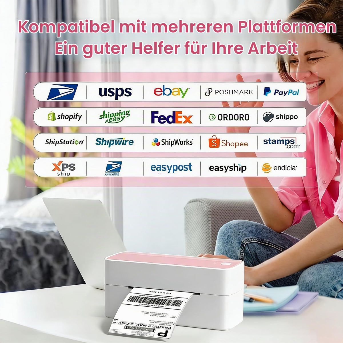 Bluetooth DHL Etikettendrucker, Label Printer - Thermodrucker