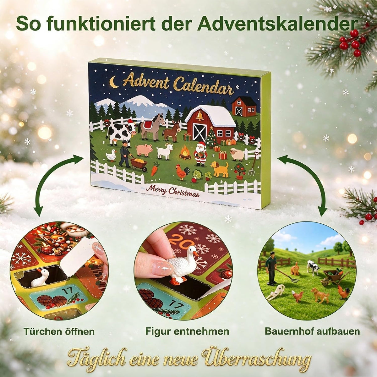 Adventskalender 2026 Bauernhof | 24 Überraschungen, Weihnachtsgeschenke