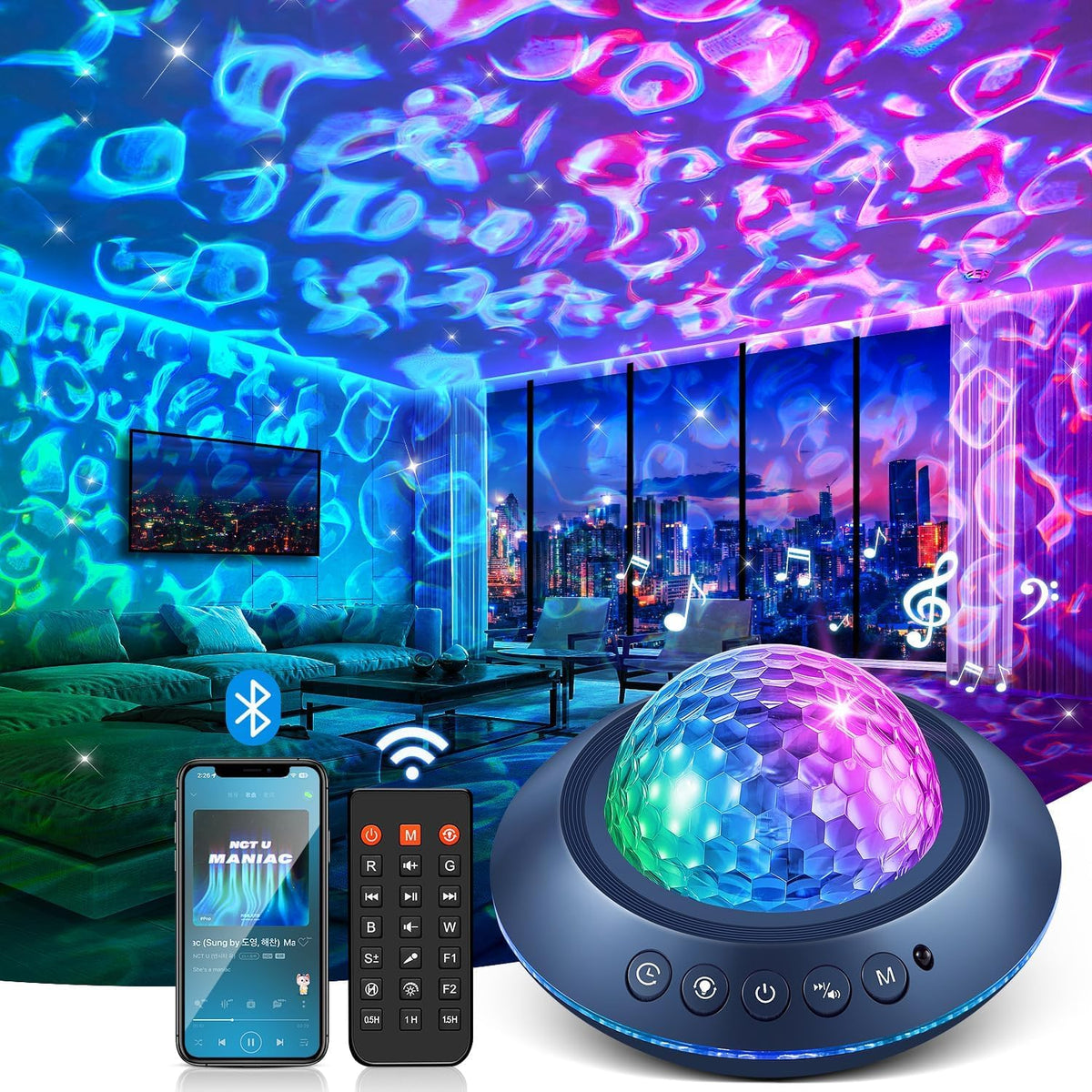 Sternenhimmel Projektor Galaxy Projector Geschenke Nachttischlampe