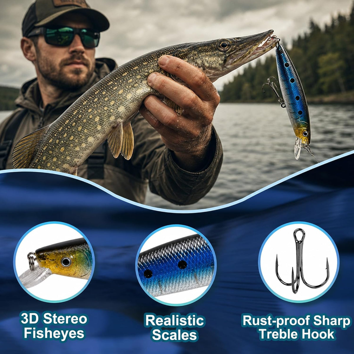 Adventskalender Angeln 2026 - Geschenke für Angler(24 Köder)