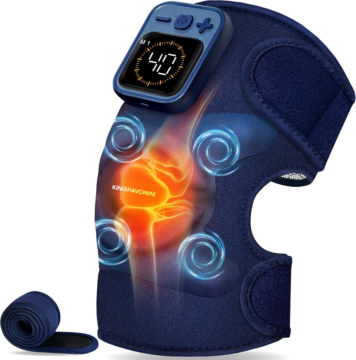 Knie Massagegerät mit Wärme, Knieschmerzen, Blau 1.0