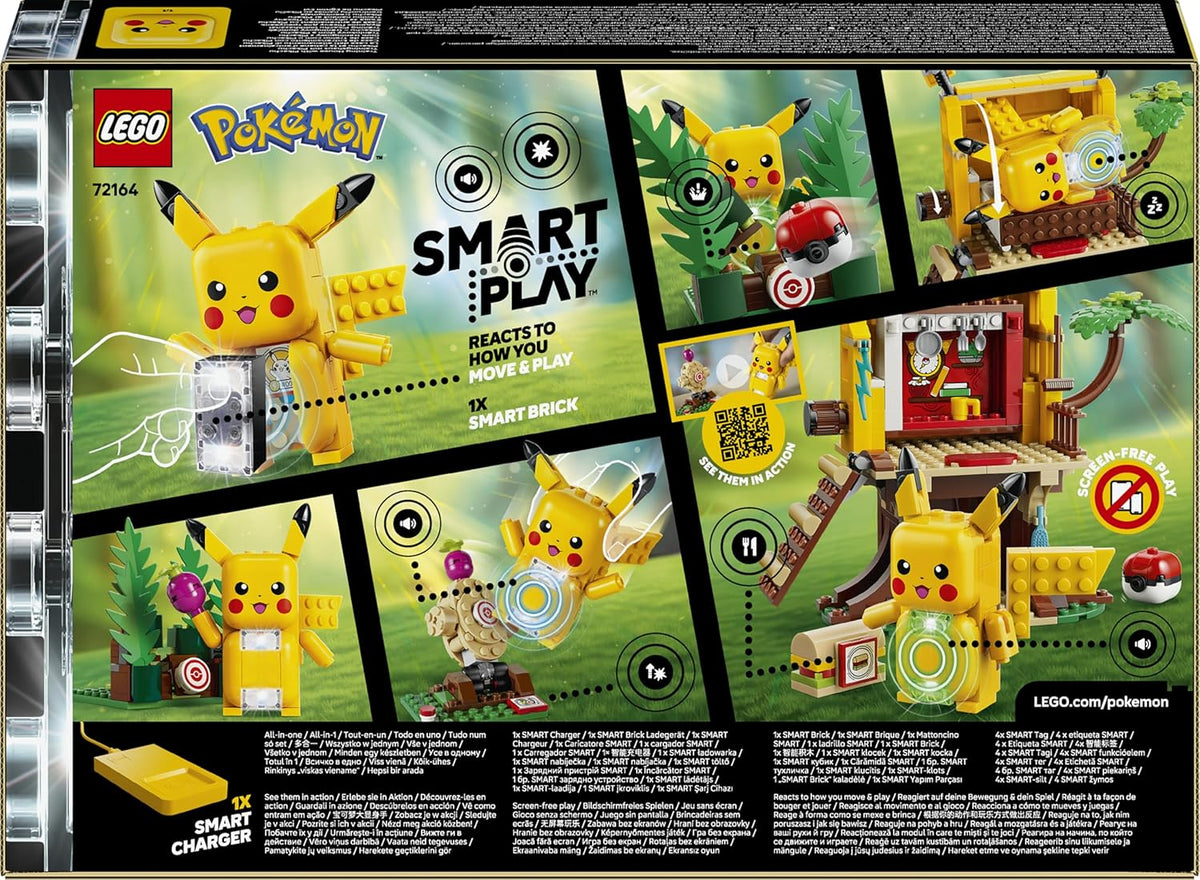 LEGO Pokémon SMART Play: Trainingshaus mit Pikachu - interaktives All-in-1 Spielset mit SMART Brick, 4 Tags, Figur und Ladegerät - Geschenkidee für Kinder ab 6 Jahren - 72164