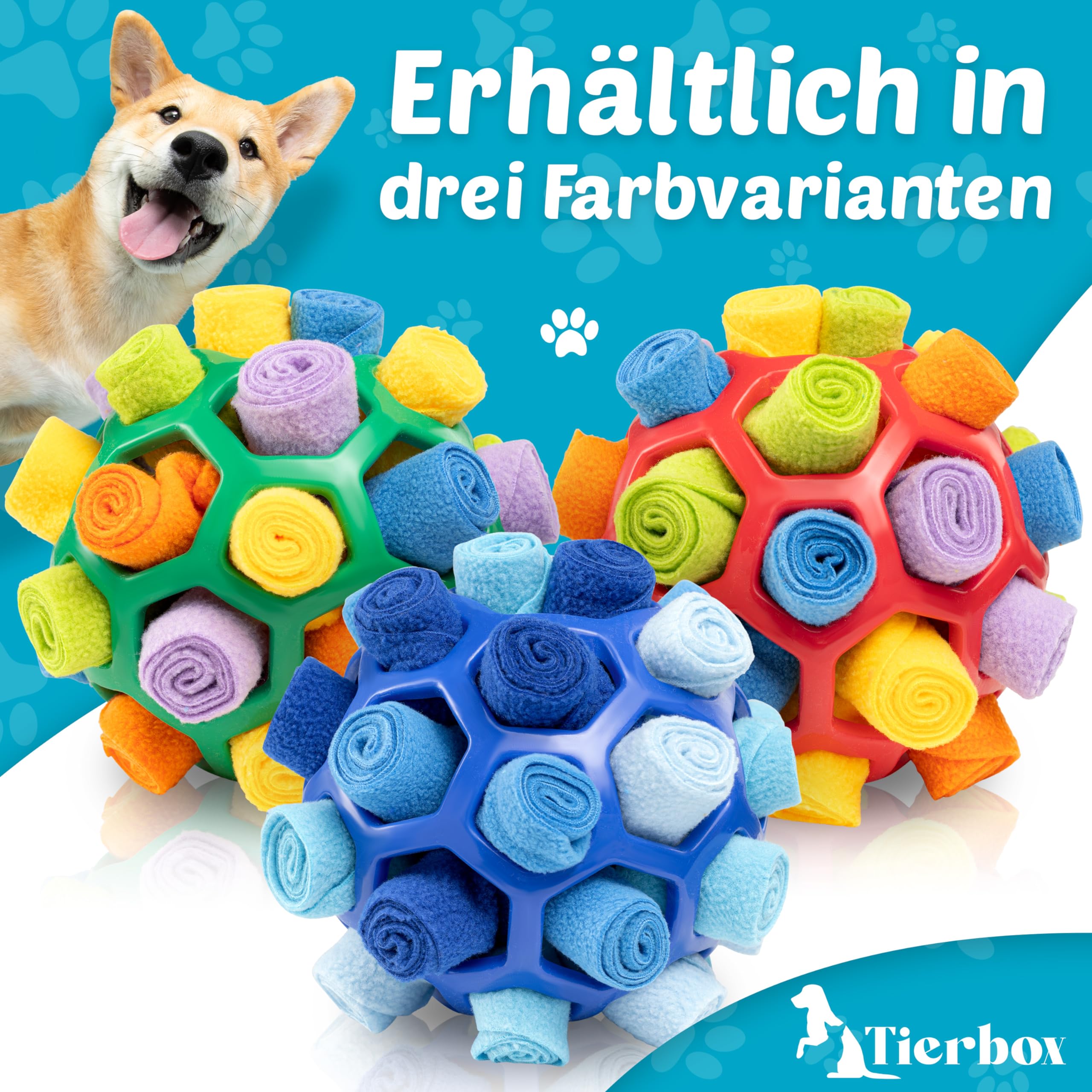 Schnüffelball für Hunde Intelligenz Spielzeug für alle Hunde / Schnüffelspiele Hund