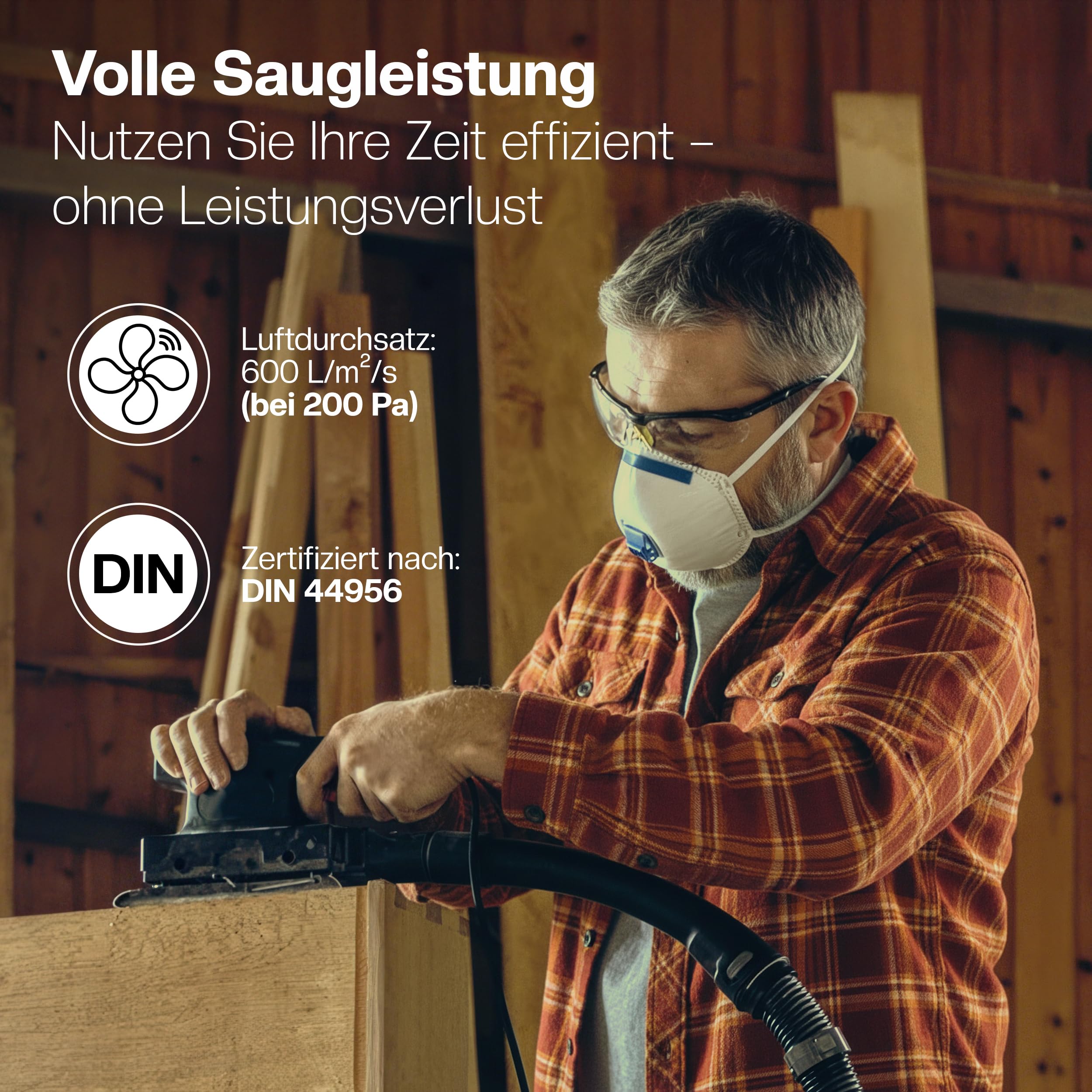 3 x Flachfalten-Filter für Kärcher Staubsauger WD4, WD5, WD6 / MV4, MV5, MV6 – 3 x Flachfalten-Filter gegen Feinstaub & Gerüche