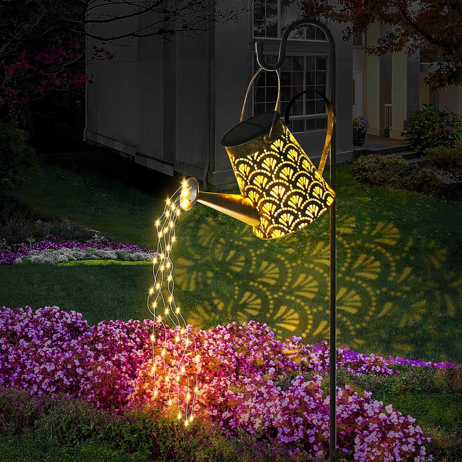 Arrosoir solaire lumineux LED étanche pour jardin extérieur, décoration d'irrigation
