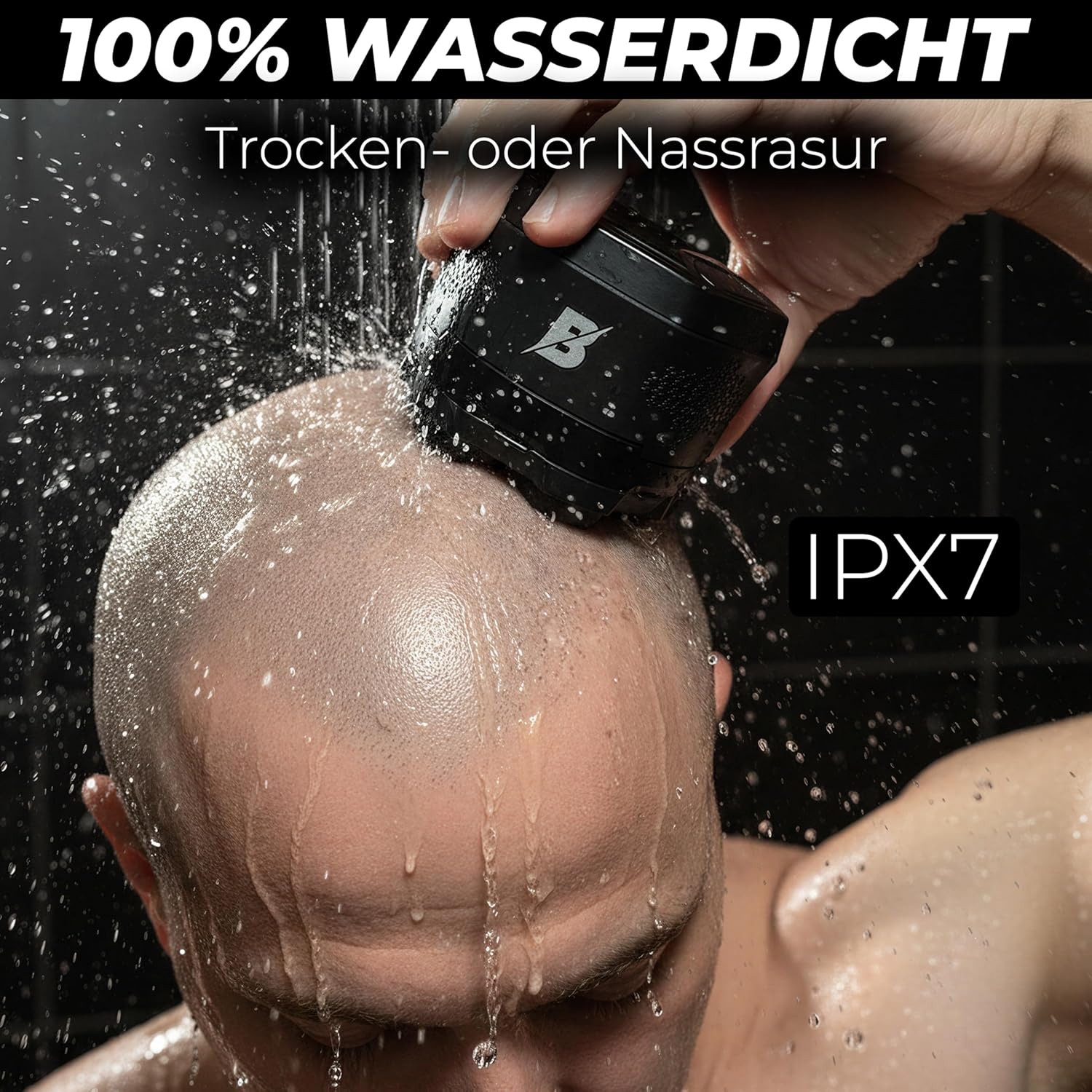 Glatzen Rasierer Herren – Glatzenrasierer 7D mit Magnetischen Scherkopf | Kopfrasierer Glatze | Bold Shaver Kopf | Head Shaver, Trocken und Nass Rasur, Wasserdicht, Kopf Rasierer