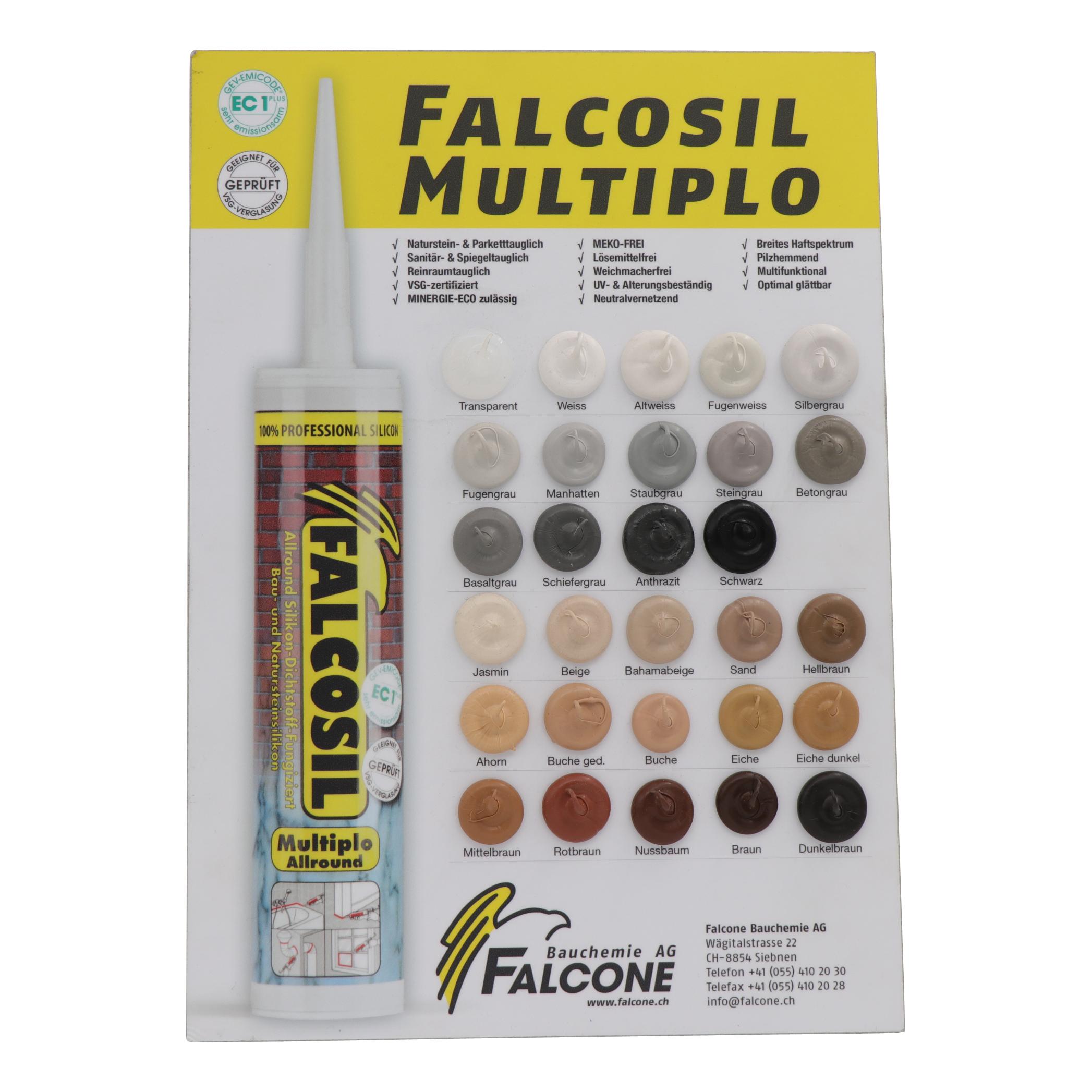 12 x Silikon Falcone Kartuschen 310 ml - Ab Fr. 7.80.- pro Kartusche / NEU & OVP / Ab Lager!