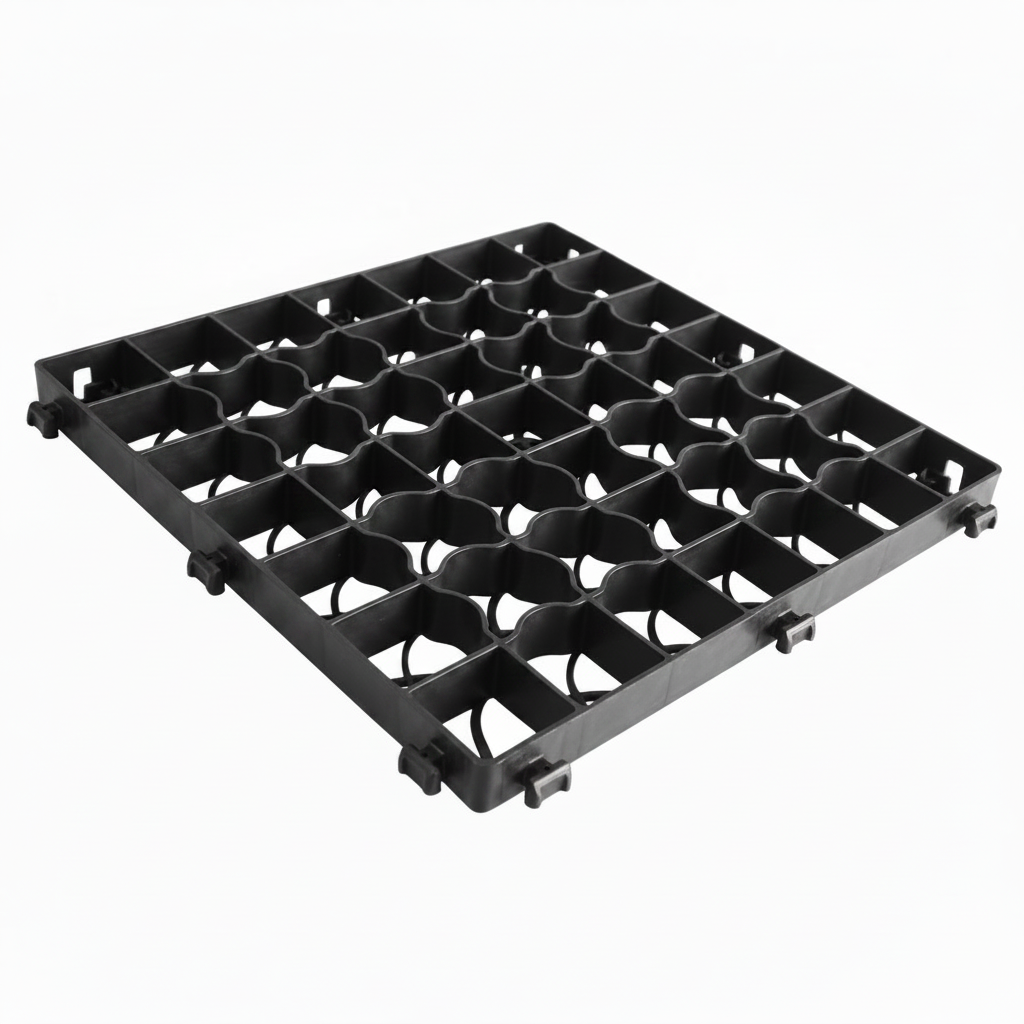 288 x Splitt - Kies & Rasengitter DAKOTA aus PP / 50 x 50 cm x 4 cm / 72 m2 schwarz - Europalette