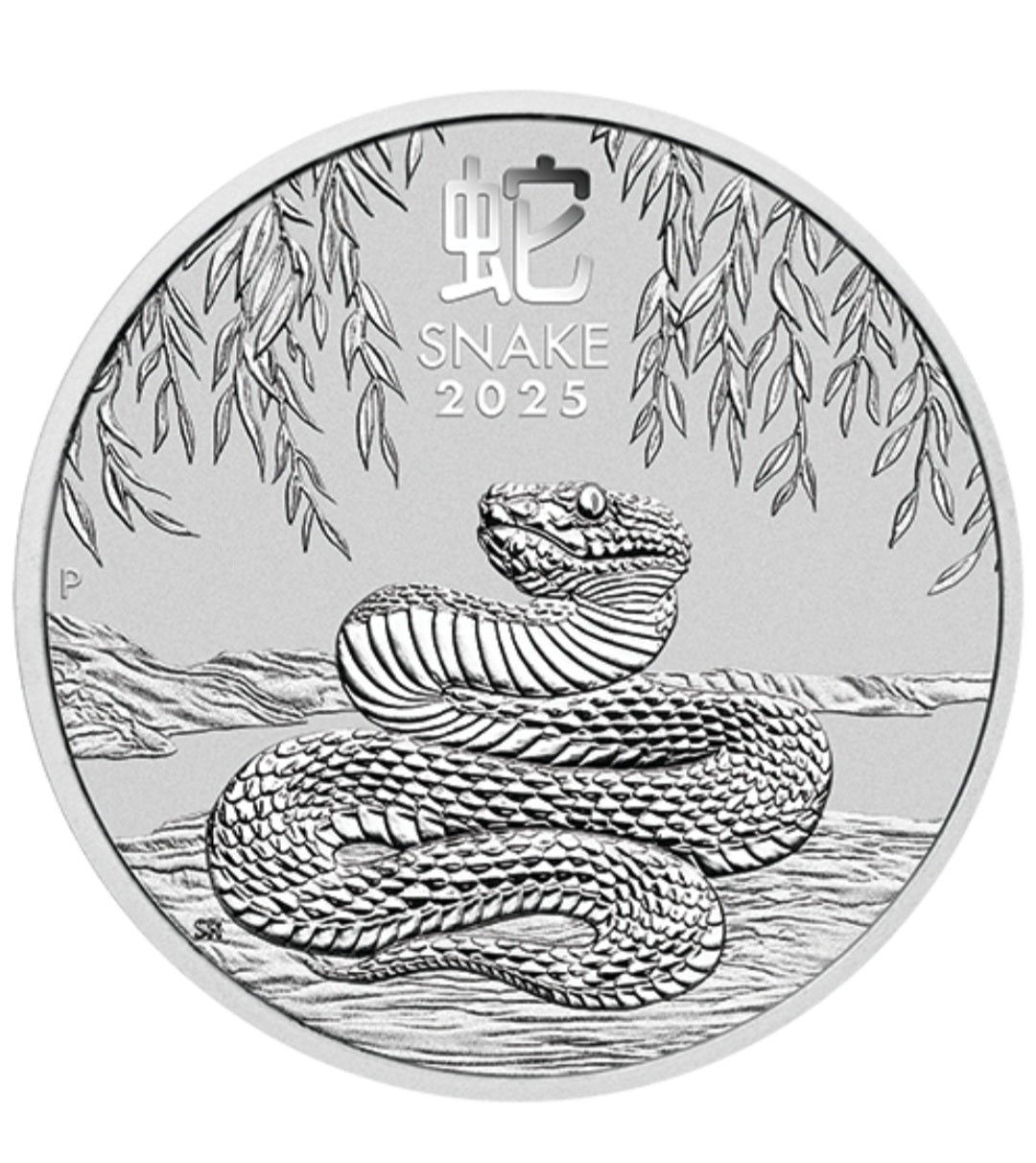 1 Unze Lunar III Silbermünze Snake 2025