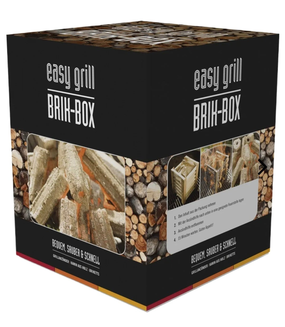 Easy Grill Brik Box / Anzünd-Hilfe / Grillholz - Restposten