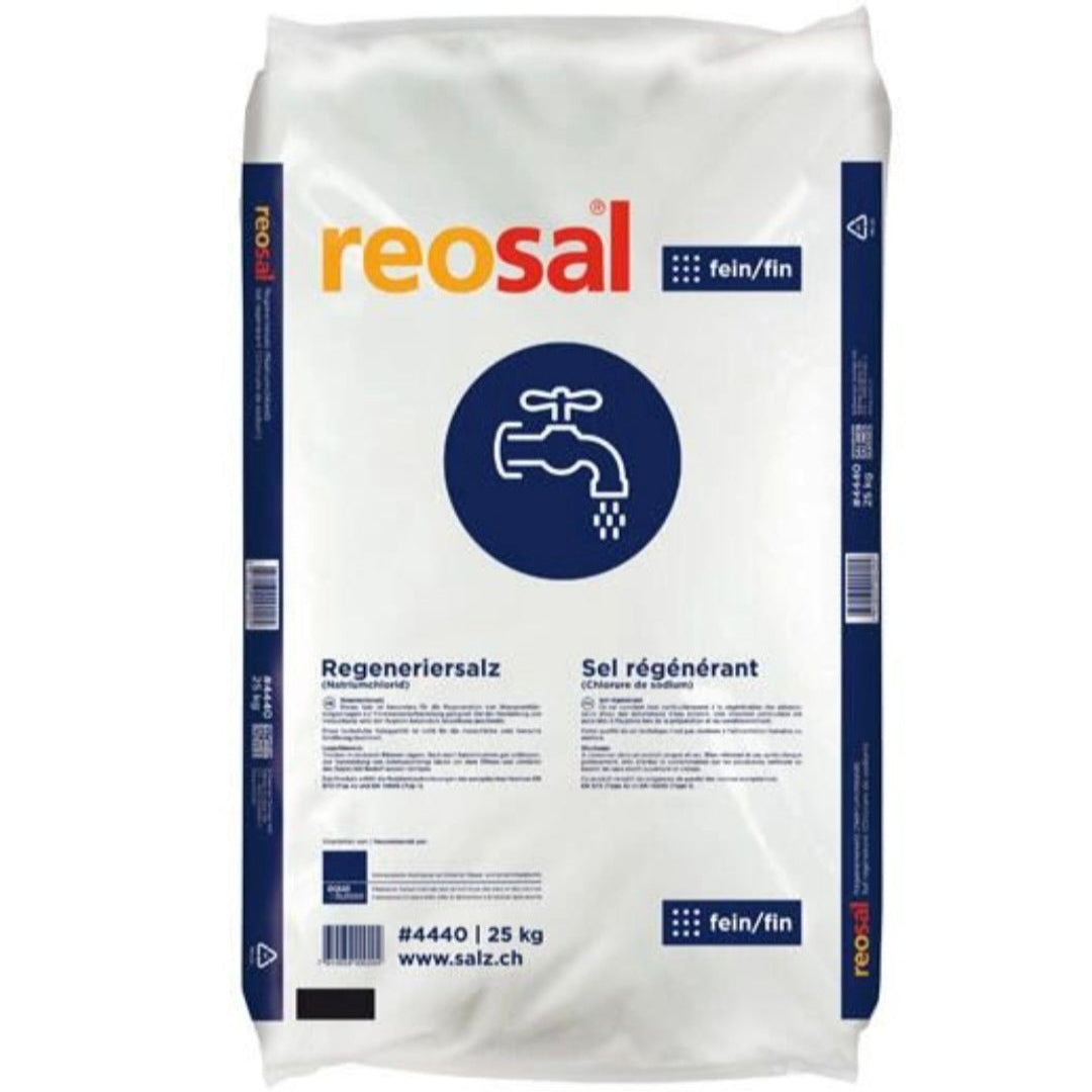 32 x Säcke à 25 kg Reosal Regeneriersalz fein / Palette à 800kg Regeniersalz / Ab Lager Schweiz - NEU & OVP - Gratis Lieferung!