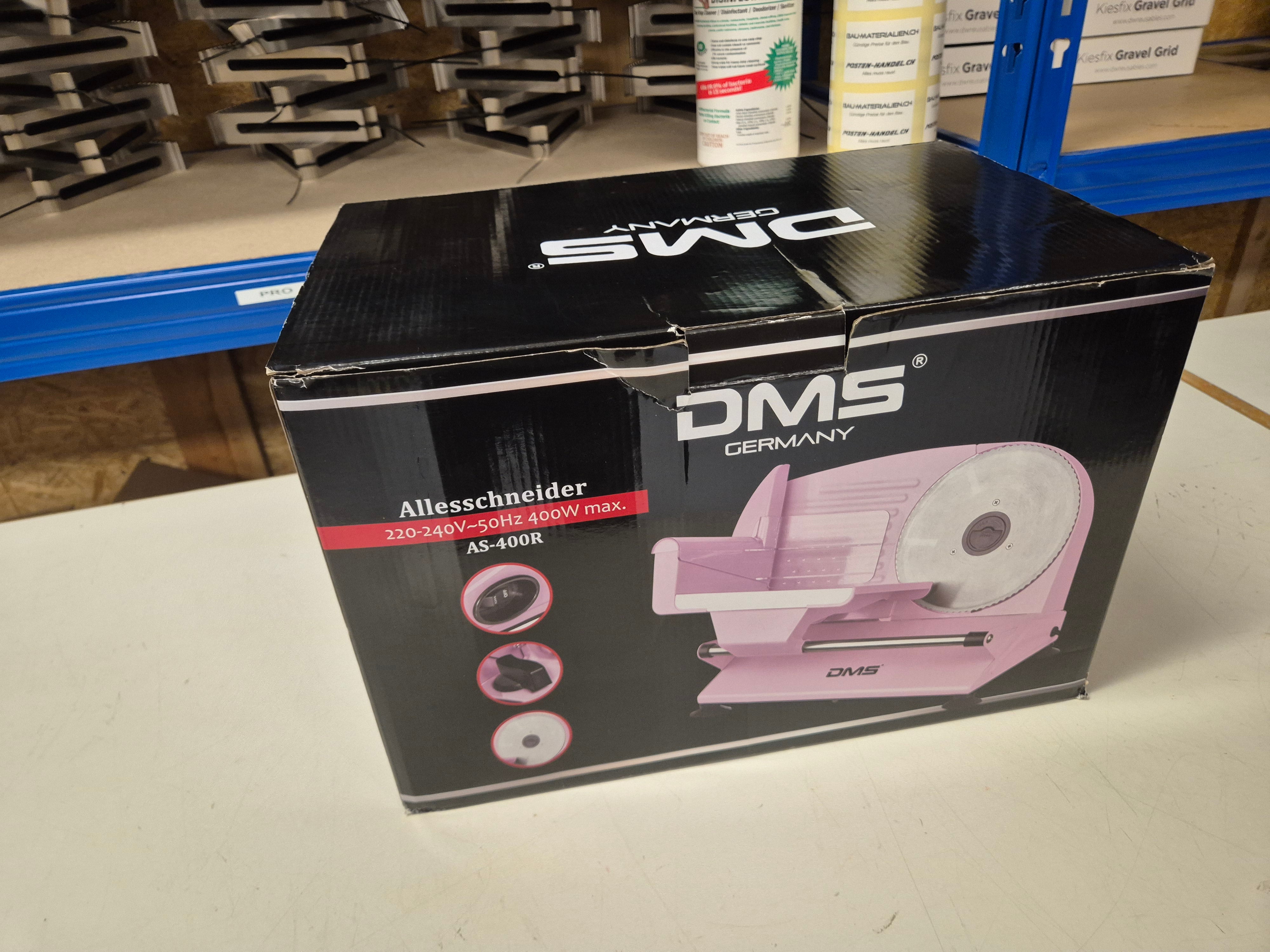 DMS® Metall Allesschneider Brotschneidermaschine Wurstschneider Fleischschneider AS-400 / Restposten