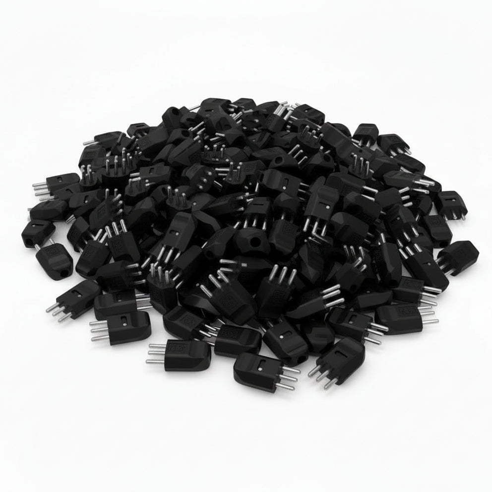 1000 x T12 Anschluss Stecker / 10A 250 VAC