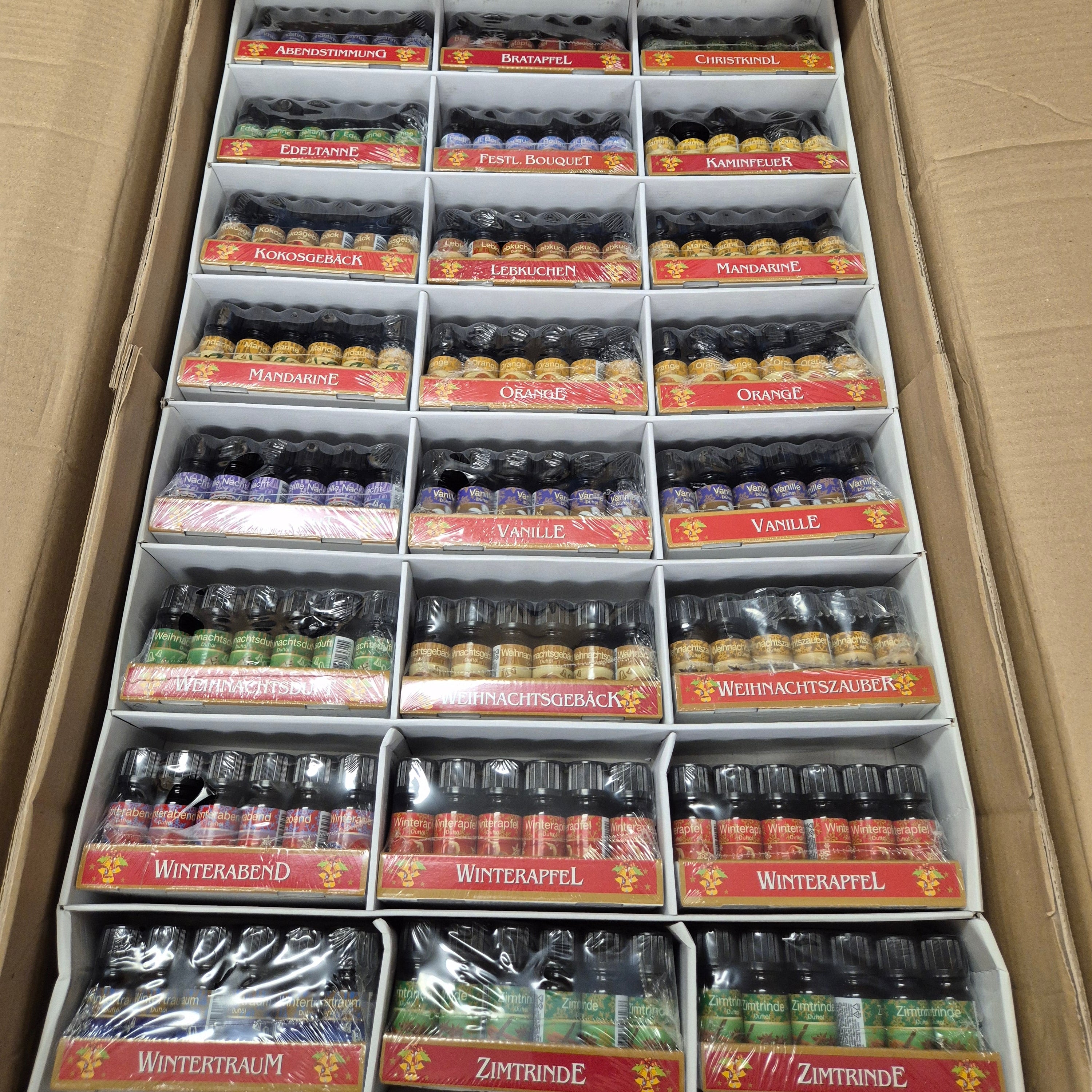 24 x 12er Elina Duftöl à 10 ml - Winterdüfte - Weihnachtsdüfte / inkl.Karton Ständer - Verkaufswert +1400.- Restposten - NEU & OVP!