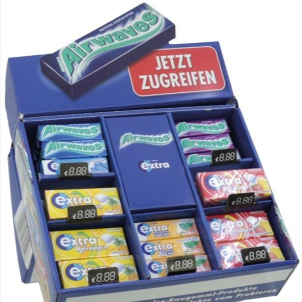 AIRWAVES Kaugummi / Display / Abverkauf / Wrigleys 174-teilig 7-fach sort / NEU&OVP!