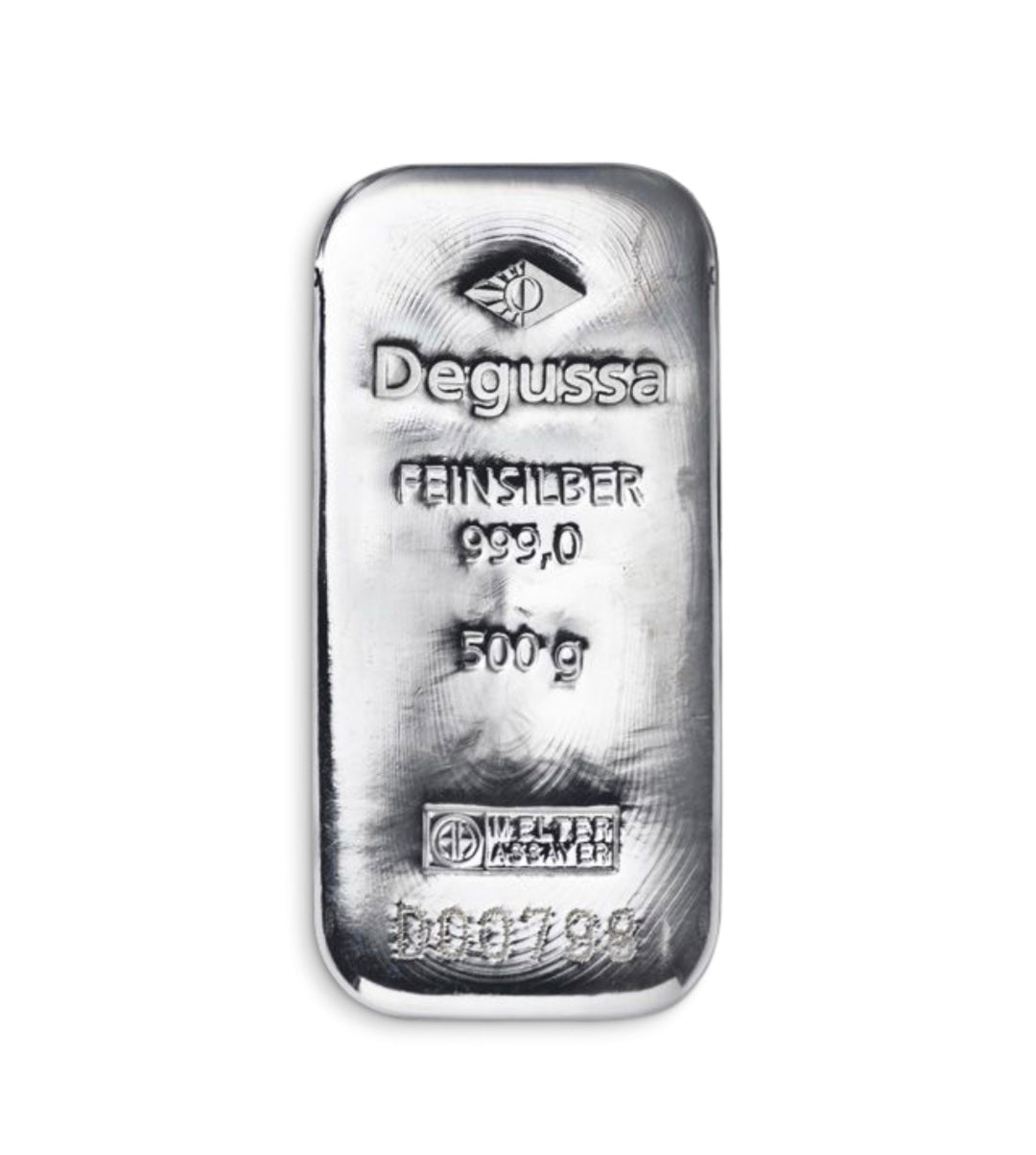 Silberbarren 500g Feinsilber 999.0 / Degussa