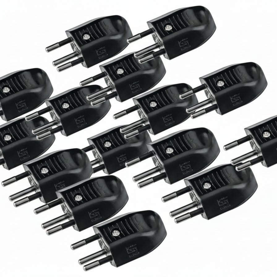 100 x T12 Anschluss Stecker Steffen / 10A 250 VAC - Restposten