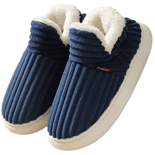 Flauschige Hausschuhe Damen Winter Warme Damen Hausschuhe Geschlossen, Unisex rutschfest Dicke Sohle