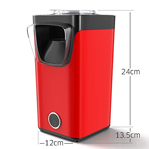 Popcorn Machine Large - Retro Popcorn Maker 5 L - Popcorn Maker with Non-Stick Coating and Removable Heating Surface - Popcorn Machine Red - Popcorn Machine 800 W - Popcorn Machine