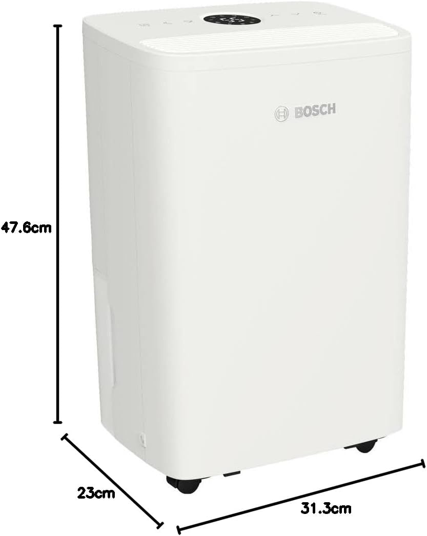 Bosch Dry, Luftentfeuchter, Für Räume bis zu 33 m² | Einfach, Effizient, Leise, Ideal für Deine Wohnung & die schnelle Trocknung Deiner Wäsche