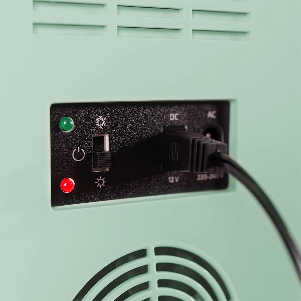 Mini-Kühlschrank / 12V-220V, Kompatibel mit Auto und Wohnwagen, Kühl- und Heizfunktion, Temperaturbereich 5-65º, Einfacher Transport.