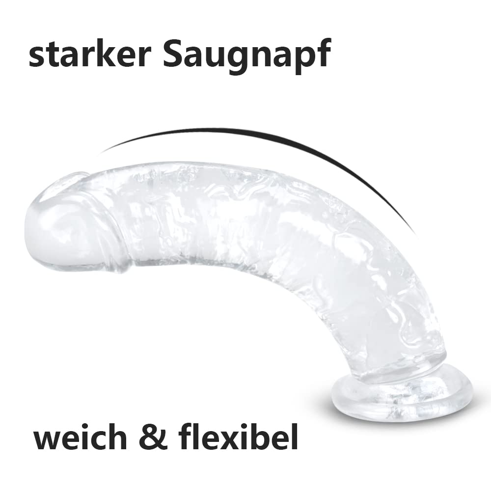 Dildo für Frauen, weiche realistische Anfänger Sexspielzeug, Jelly Dildo für Frauen, Paare, Erwachsene, Sexspielzeug & Spiele