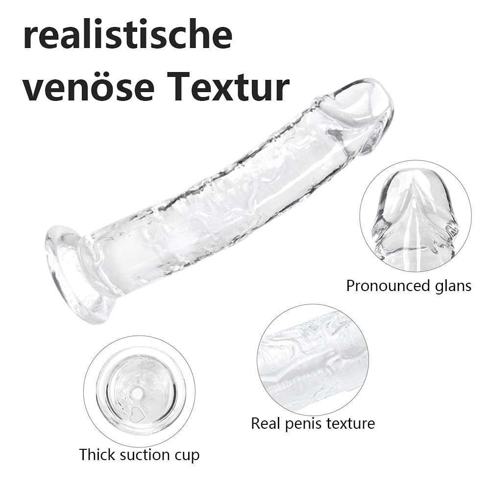 Dildo für Frauen, weiche realistische Anfänger Sexspielzeug, Jelly Dildo für Frauen, Paare, Erwachsene, Sexspielzeug & Spiele