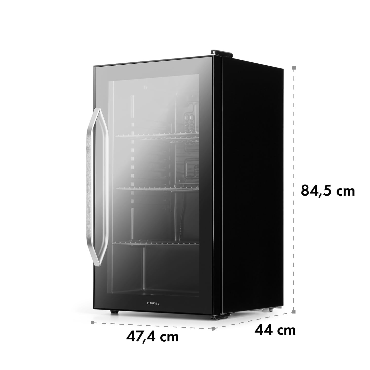 Beersafe Getränkekühlschrank 60 L – Mini Kühlschrank mit Glastür, Kupfer | LED-Beleuchtung, herausnehmbare Metallablagen, leise, Flaschenkühlschrank für Getränke & Dosen