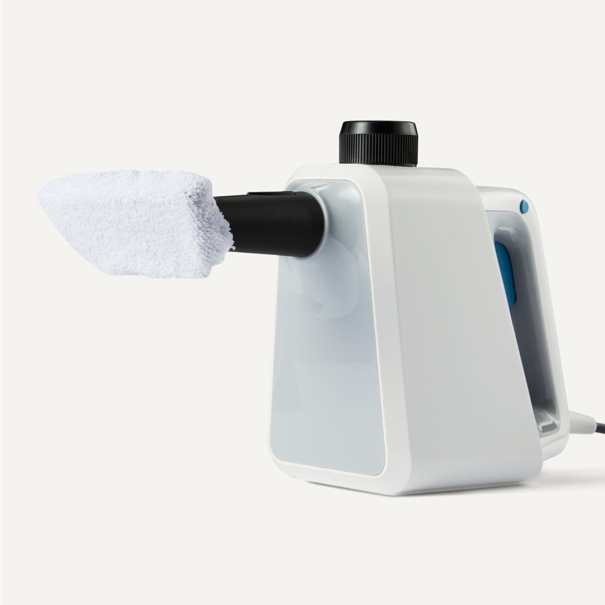 Handdampfreiniger, 1000W, 250-ml-Tank, 9 Zubehörteile, 3,6-m-Kabel, für Bad, Küche, Auto, Weiß
