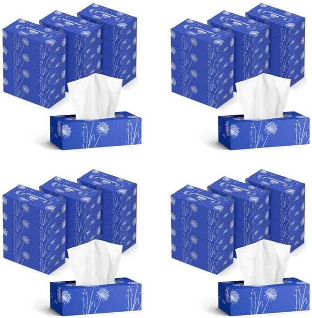 3-lagige Kosmetiktücher, 1080 Blatt, 12 Packungen à 90 Blatt