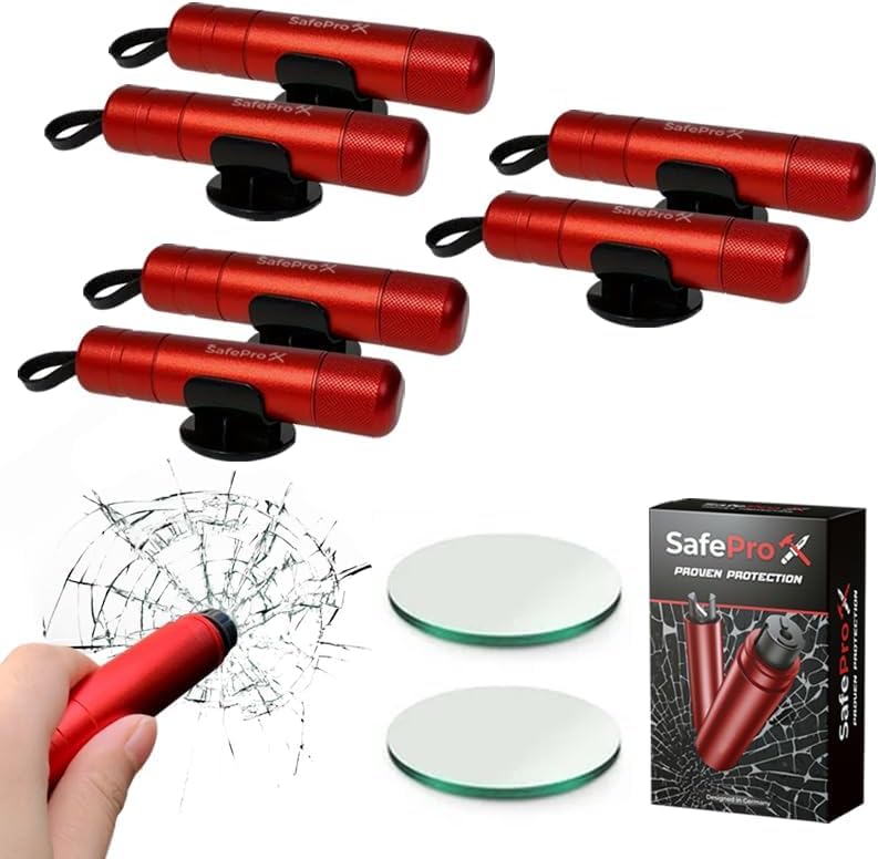 Notfallhammer für Auto, lebensrettender Fensterbrecher und Gürtelschneider, kompaktes Rettungswerkzeug für schnelle Unfallhilfe und Sicherheit unterwegs