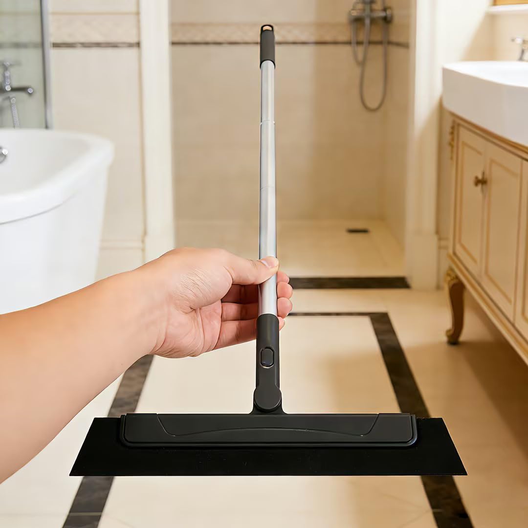 Duschabzieher,Abzieher Dusche Boden,Segmentiertes Design, Verstellbare Länge / Reinigungswasser, Tierhaare, Seifenwasser,Wasserschieber für Badezimmerböden, Fenster, Spiegel