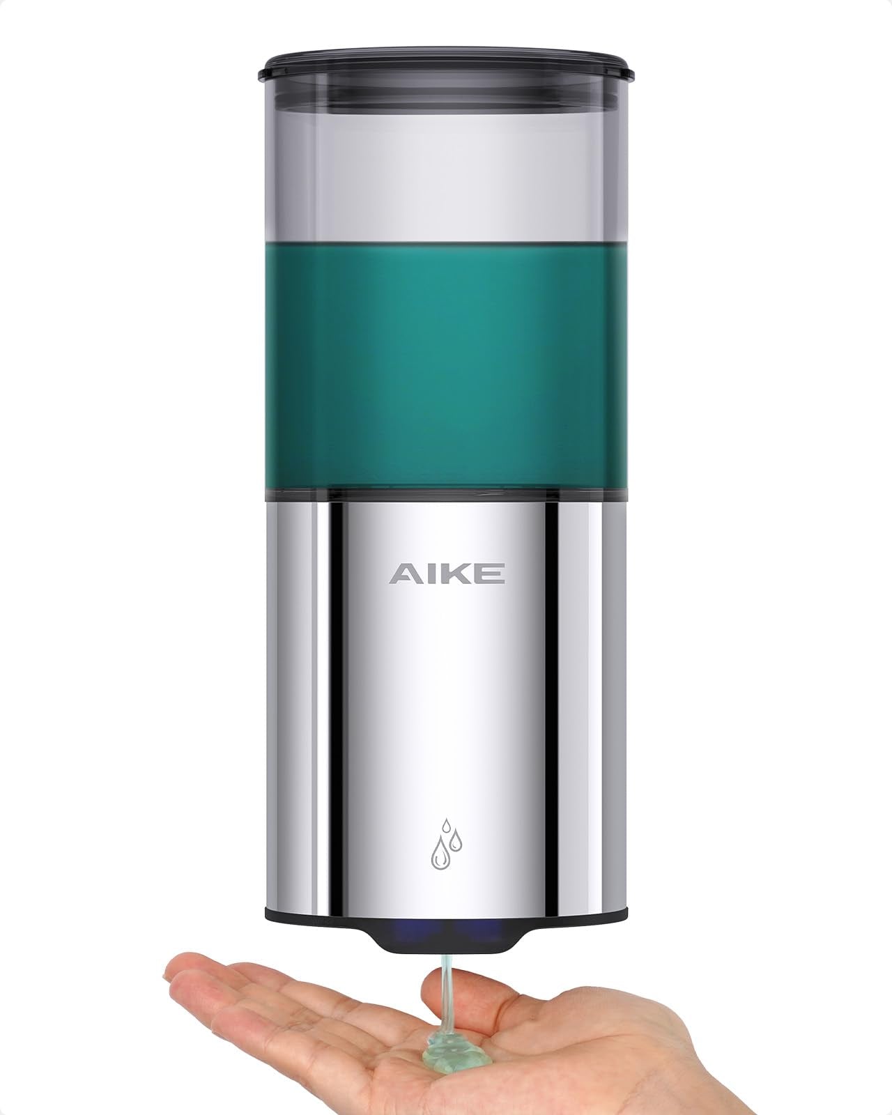 Automatischer Seifenspender für Flüssigseife, Wandmontage für Küche und Badezimmer, IPX7 Wasserdicht 400ml mit Edelstahl Gebürstetes