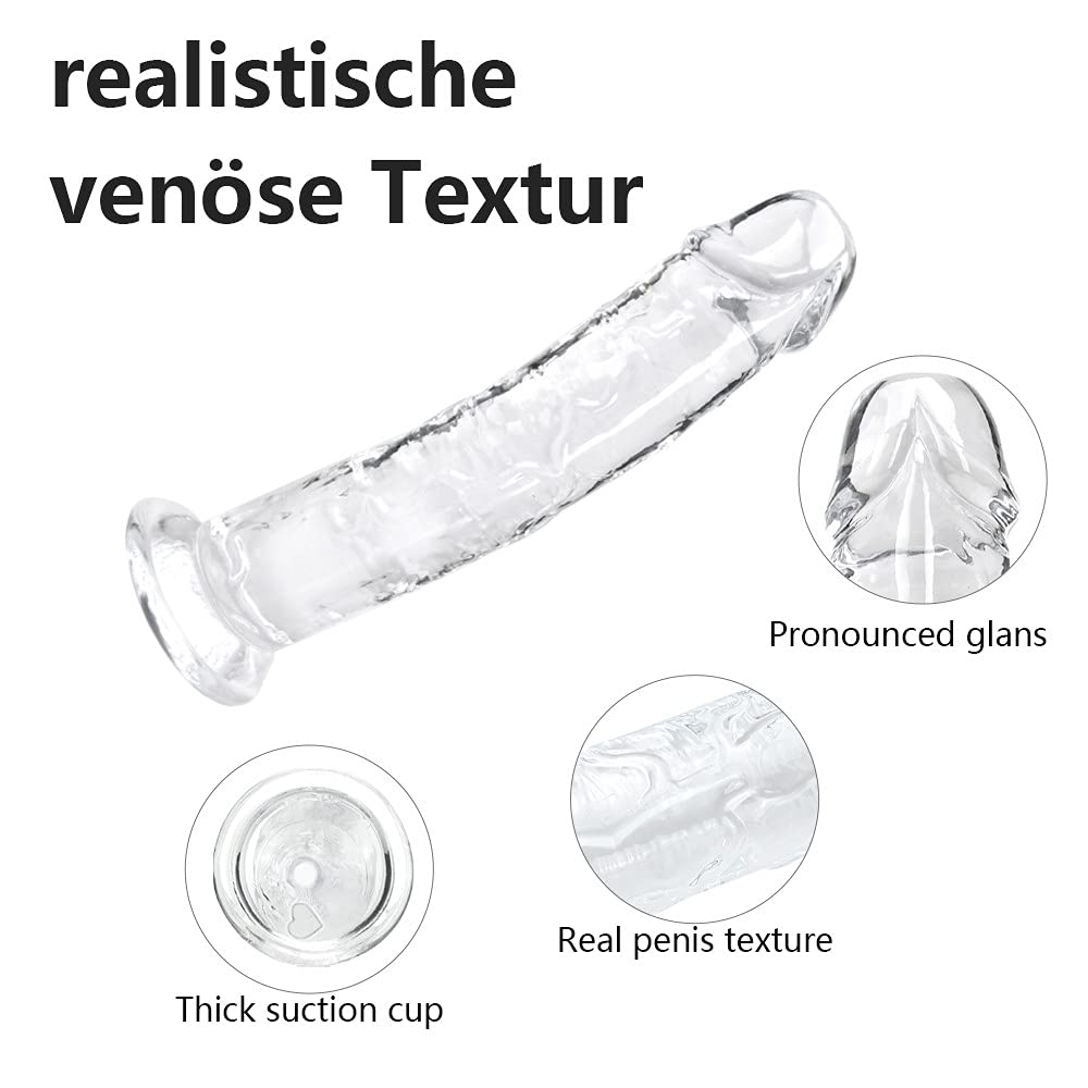 Dildo für Frauen, weiche realistische Anfänger Sexspielzeug, Jelly Dildo für Frauen, Paare, Erwachsene, Sexspielzeug & Spiele
