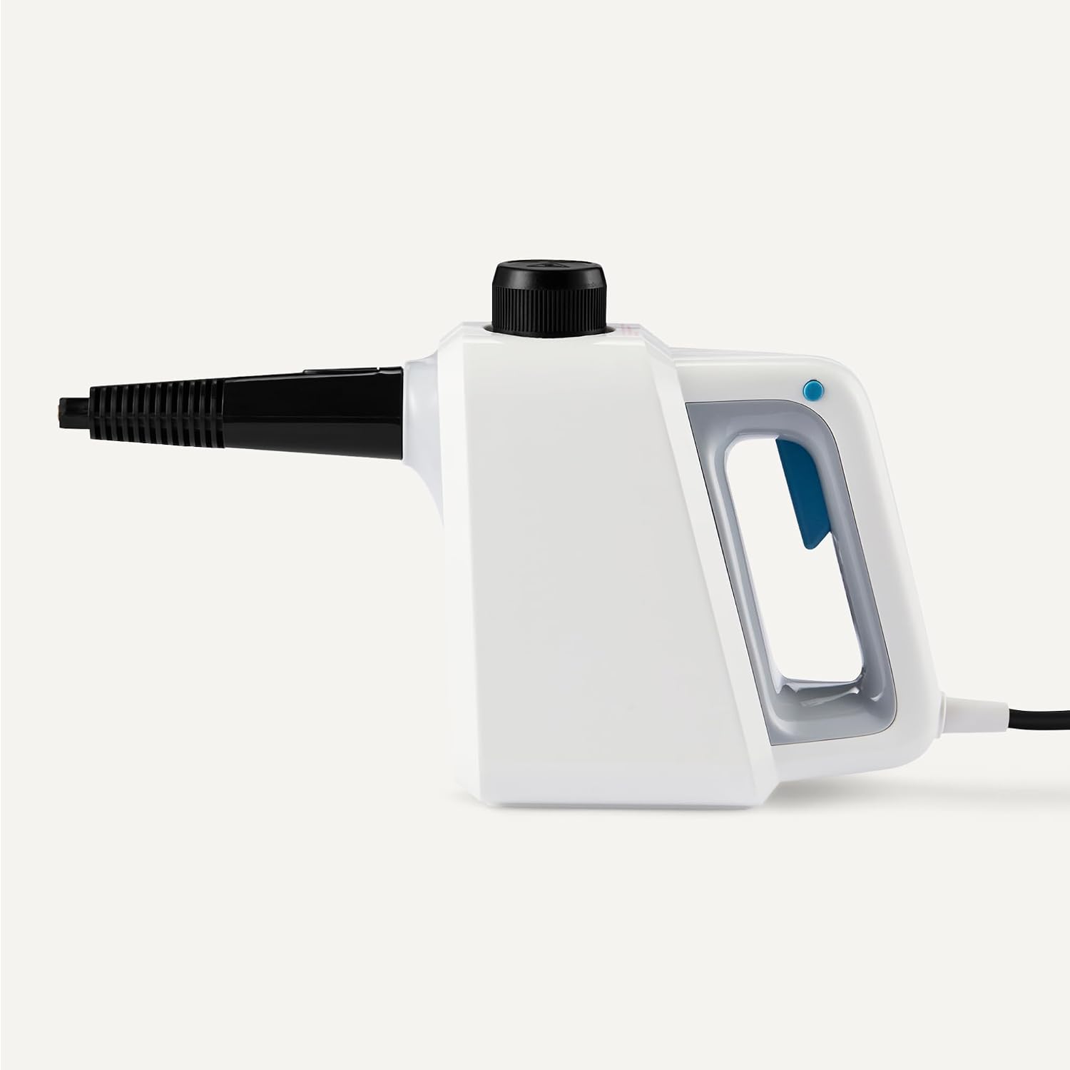 Handdampfreiniger, 1000W, 250-ml-Tank, 9 Zubehörteile, 3,6-m-Kabel, für Bad, Küche, Auto, Weiß