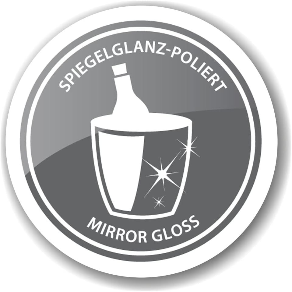 Flaschenkühler - Gold-Optik, innen gemustert, Edelstahl, hochglanzpoliert