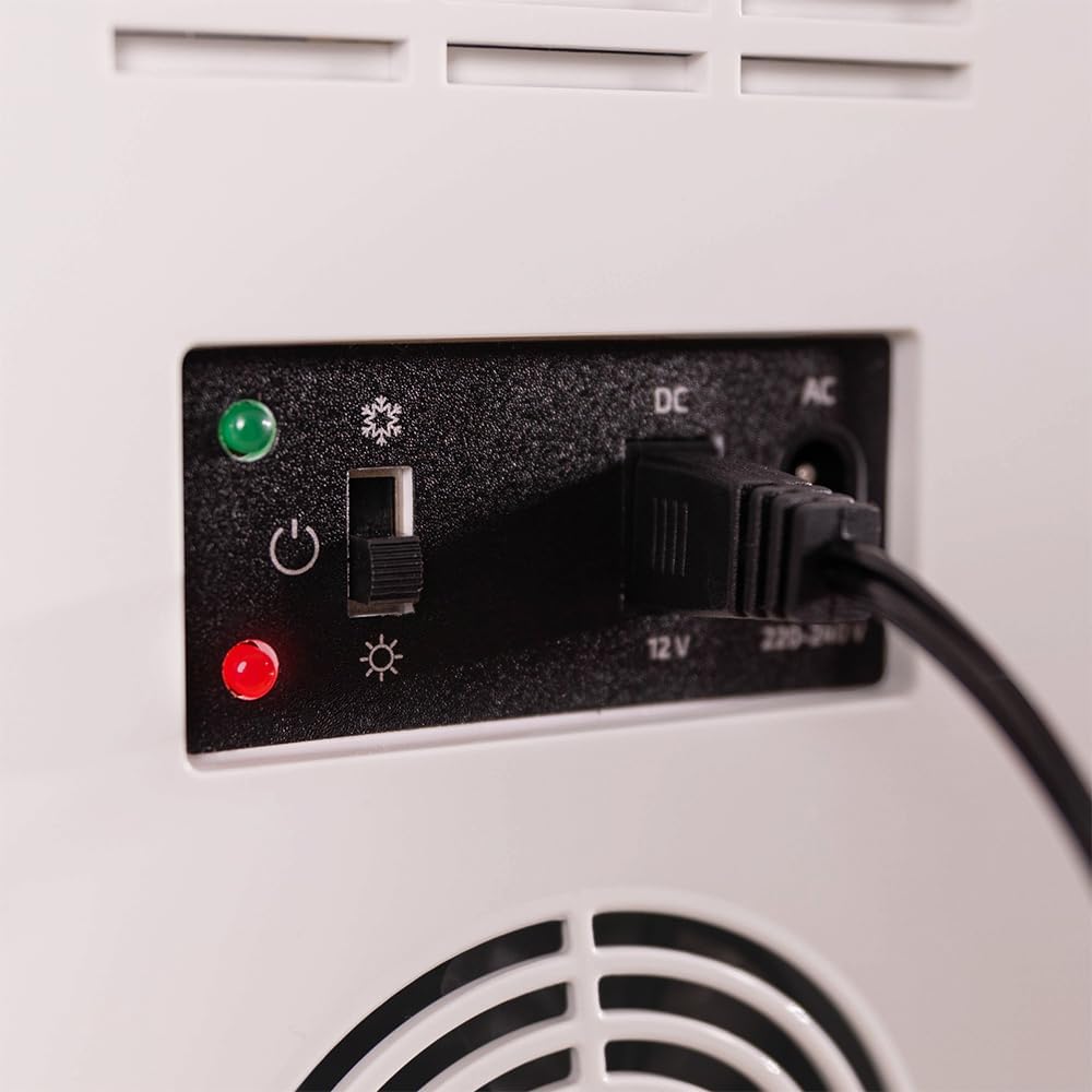 Mini-Kühlschrank / 12V-220V, Kompatibel mit Auto und Wohnwagen, Kühl- und Heizfunktion, Temperaturbereich 5-65º, Einfacher Transport.