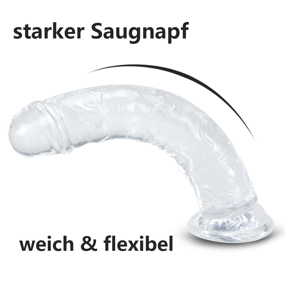 Dildo für Frauen, weiche realistische Anfänger Sexspielzeug, Jelly Dildo für Frauen, Paare, Erwachsene, Sexspielzeug & Spiele