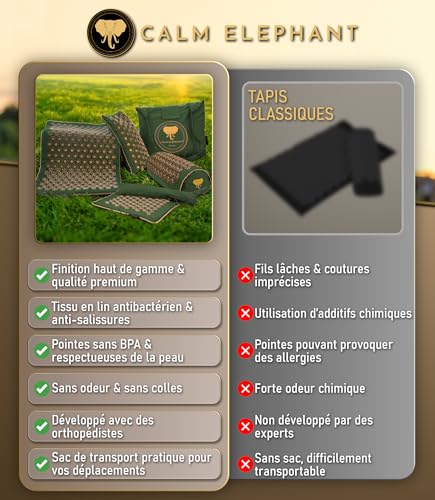 Echte Akupressurmatte mit Kissen XXL Set aus 5 Massagematten Rückenspannung Entlastung Akupunkturmatte mit Wärmefunktion, Lumbalkissen, Doormatte & Tasche, Grau