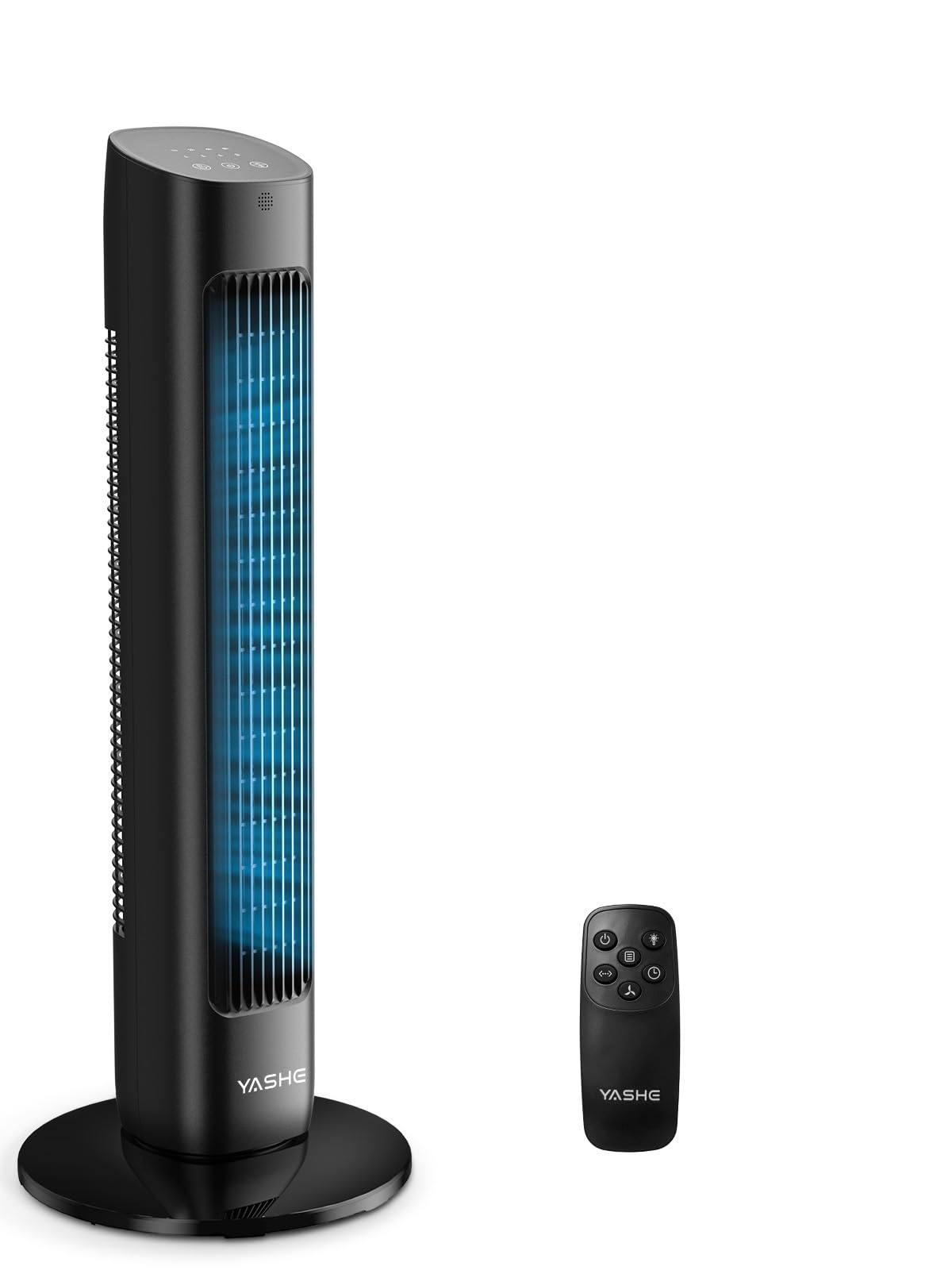 Turmventilator mit Fernbedienung, 85°-Oszillation, leiser Standventilator (28 dB), 3 Geschwindigkeitsstufen, 2 Modi, 12-Stunden-Timer, LED-Anzeige, für Schlafzimmer, Büro und Zuhause