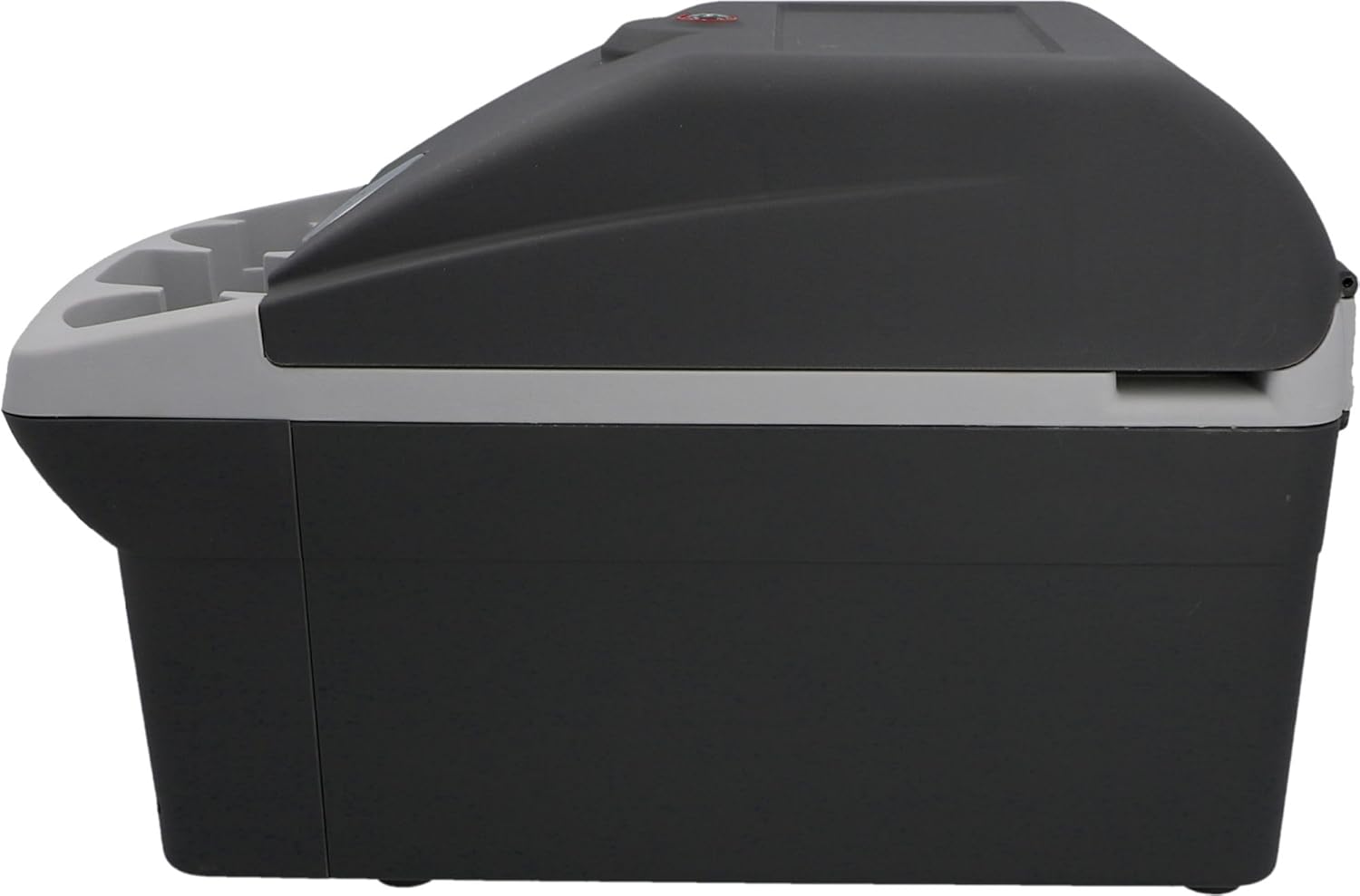AEG Automotive Board-Bar BK 16 Thermoelektrische Kühl- und Warmhaltebox 16 Liter, 12 Volt für Auto und Steckdose, anschnallbar im PKW, Schwarz,hellgrau
