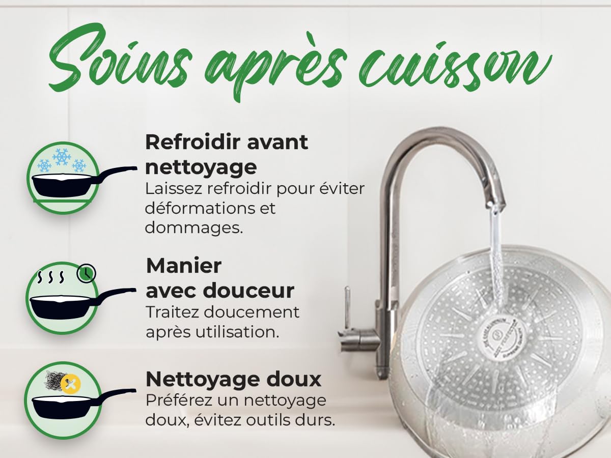 Induktionsgefässe - Pfannenset mit Deckel - Induktionsgefässe Set - Töpfe & Pfannen Set ohne PTFE und PFOA - Kochgeschirr-Topf-Induktion